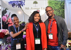 Florence Nduta N. from Penta Flowers (left) visited Reginah Gathoni and Samuel Omae from Ninth Avenue Limited.